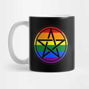 Large Print Pentacle LGBT Flag Gay Pride Mug